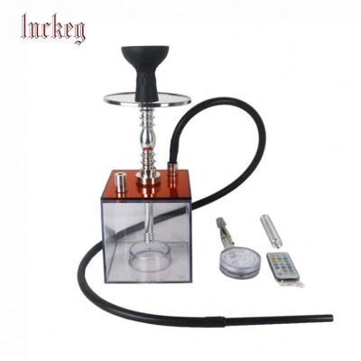 China Shisha Hookah Narguile Hookah Smoking Light With Glass Base Portable For Hose Mini Box Set Sign Table Cheap Ring Cups Large Cup Licht Hose Acrylic Led Shisha for sale