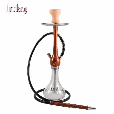 China High End Water Pipe Hookah Hookah Smoking Germany Premium Style Wooden Stem Wookah Hookah Nargile Edelstahl Shisha for sale