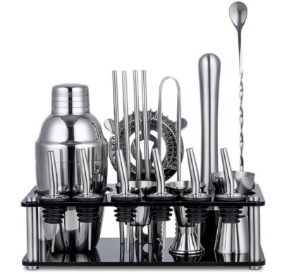 China custom cocktail Shaker Barware Bartender Boston Shaped Factory Bar Set Kit for sale