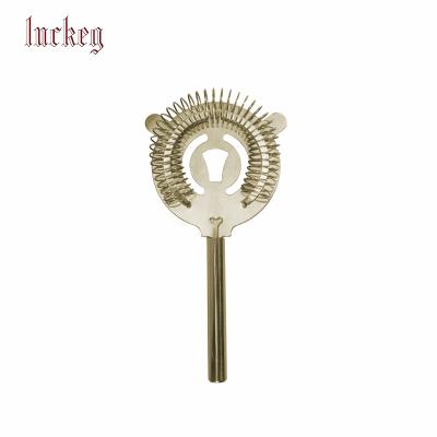 China Durable Factory Direct Bar Tool Gold Stainless Steel Cocktail Antique Copper Sieve for sale