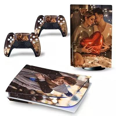 China Custom Customized Sticker Dustproof Shockproof Waterproof Playstation 5 Vinyl Skin Controller Cover Controle Console Sticker for PS5 for sale