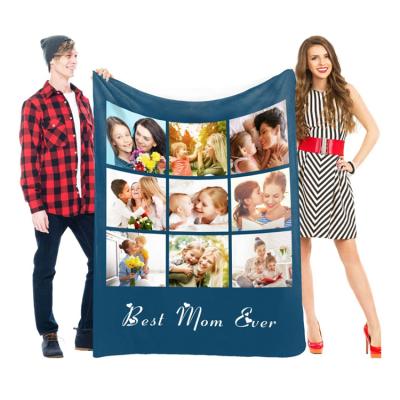 China Anti-pilling Custom Design Soft Printed Universal Blankets Leisure Blanket With Pictures Photo Name for sale