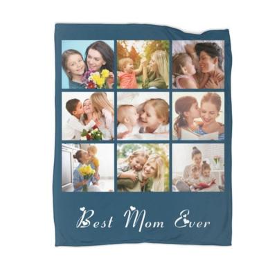 China Creative Portable Anti-pilling Commemorate Pictures Blanking Custom Photo Logo Leisure Print Blanket for sale