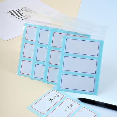 China Wholesale Easily Removable Programmable Desk And Paper Stationery Color School Supplies Rectangle Custom Label White Or Printed for sale