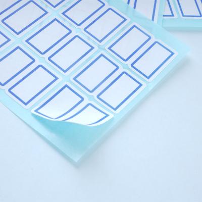 China Wholesale Easy Stick Easy Write and Stick Blank Self Adhesive Office Stationery and School Supplies Paper Label 2 Rectangles Per Label for sale