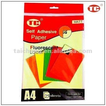 China Adhesive A4 Computer Printing Labels / 10 Colors Paper Stickers Label For Kids To Cut Up And Make Pictures for sale