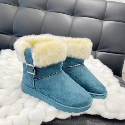 China CUSHIONING Fahion Trend Warm Indoor Outdoor Winter Fuzzy Ankle Ladies Boots for sale