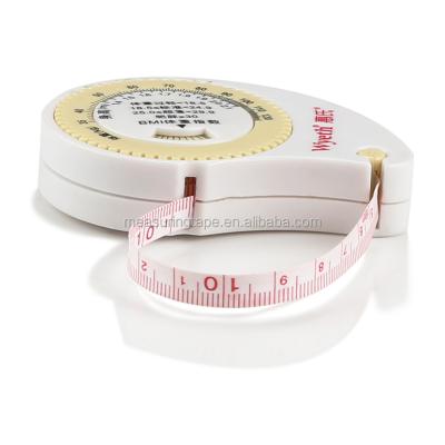 China Personalized Children BMI Calculator Customized Promotional Portable Body Measuring Tape Tape Measure Customized Children BMI Calculator 150cm BMI for sale