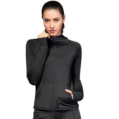 China Waterproof Women's Autumn And Winter Yoga Training Running Zipper Sports Casual Fitness Jacket Hoodie Quick-drying Jacket for sale