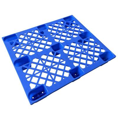 China Good quality 1200x1000x145mm single faced HDPE six runners size euro blue heavy duty recycled plastic pallet for sale for sale