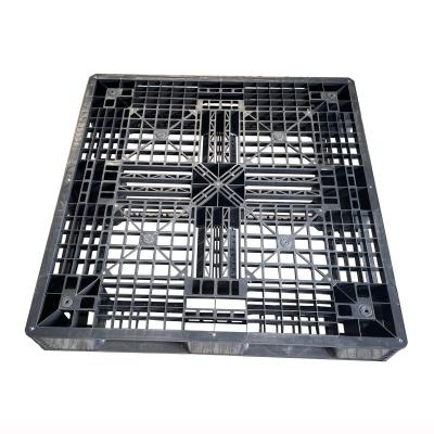 China Single Faced Widely Use Eco - Friendly HDPE Single Faced Plastic 1100 x 1100 Industrial Pallet Heavy Duty Export Use Pallet for sale