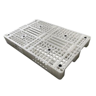 China Wholesale Heavy Duty Stretching Pallet Manufacturer Plastic Industrial HDPE 1200*800*150MM Euro Single Faced Plastic Pallet With 6T Non-slip Mat for sale