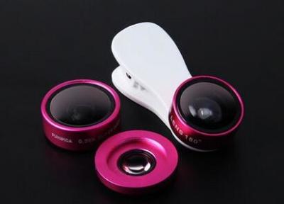 China Universal Clip Mobile Phone Lens , Portable Mobile Camera Lens For Cell Phone for sale