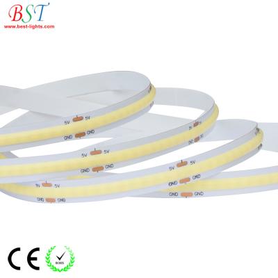 China Hotel 5V LED Strip USB Powered COB LED Strip Lights 480 LED Chips/M 1200lm, 85+ High CRI LED Strip Lights COB Factory For Hotels for sale