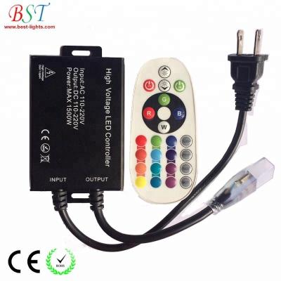 China 220V 5050 RGB LED Rope Lights RF RGB Led Strip Controller BST-RF Controller for sale