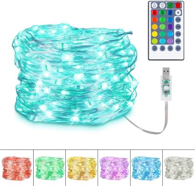 China Multicolor Fairy String Lights USB Fairy String Lights with Remote 33ft 100 LED Waterproof Cute Light for Kids Bedroom, Colorful Christmas Decor for sale