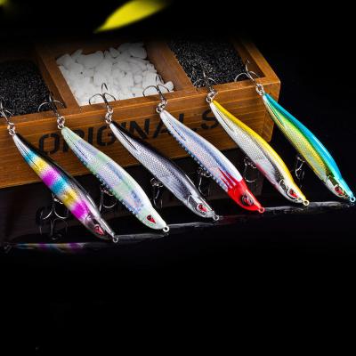 China Bait 17g 9.5cm Big Eye Minnow 3D Minnow Lure Sinking Fishing Luminous Artificial Hard Freshwater Saltwater for sale