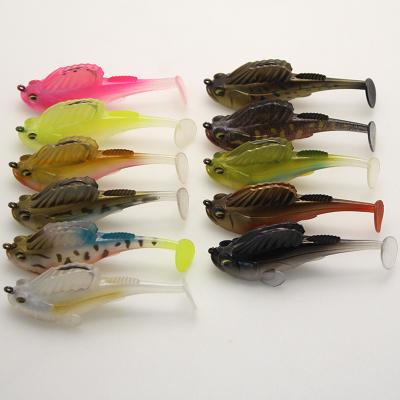 China Plastic Material 80mm Fishing Tackle 14g Jumping Fish Lures Hook Jig Lead Soft Plastic Fishing Lures Soft Bait for sale