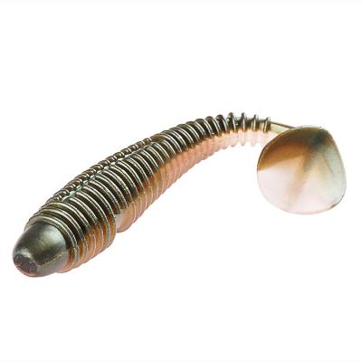 China S3102 7cm 9.5cm 12cm Freshwater Plastic PVC Artificial Paddle Tail Plastic Swimbait Soft Fishing Lure for sale