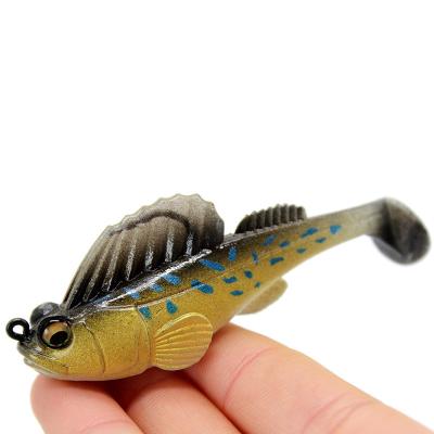 China Soft Plastic Material Bait Fishing Lure Jumping 8cm Sea Bass Fishing Jigging Lure 5.5cm Fish Swimbait Paddle Tail for sale