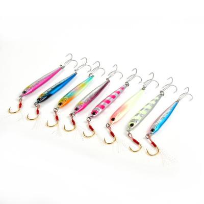 China 3D Eyes 14g 21g 28g 40g Metal Jig Fishing Bait Lure Lead Fish Sea Fish Casting Luminous Lures for sale