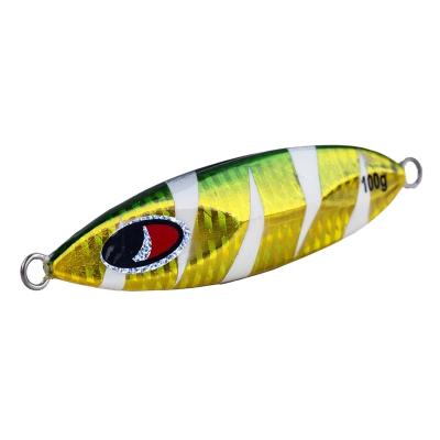 China 3D Eyes Saltwater Fishing Lures 60g 80g 100g 120g 150g 180g 210g Metal Jig Slow Casting Glow Lure for sale