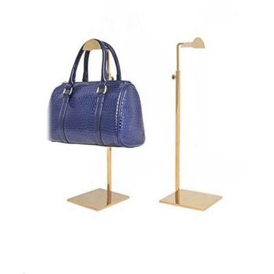 China Easy Assembly Bespoke Boutique Handbags Stand Rack Department Bags Display Furniture Retail Store Wooden Display Shelving For Bags for sale