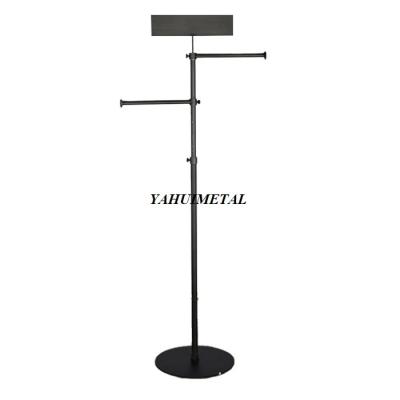 China Easy Assembly Factory Price Clothing Store Black Metal Supermarket Handbag High End Handbag Display Stands Rack for sale