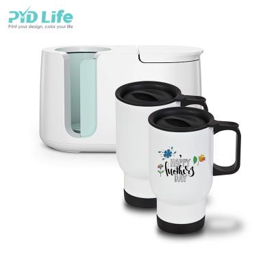 China Wholesale PYD Lifetime Sublimation 14oz White Stainless Steel Travel Coffee Mug Car Sublimation Mug Tumbler For Cricut Mug Press for sale