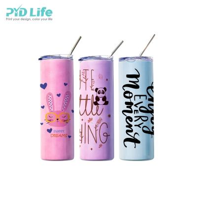 China 20oz Temperature Viable Life RTS Custom Color Changing PYD Tumbler Skinny Stainless Steel Tumbler Tumbler for sale