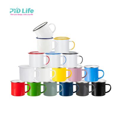 China Amazon Viable Hot Sale Custom Logo Colors Sublimation Blanks Coffee Mug Holiday Bulk Vintage Enamel Mugs for sale