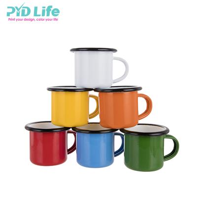 China PYDLife 3oz 5cm Mini Kids Customized Sublimation Vintage Home Enamel Coffee Cup Viable Espresso Mugs for sale