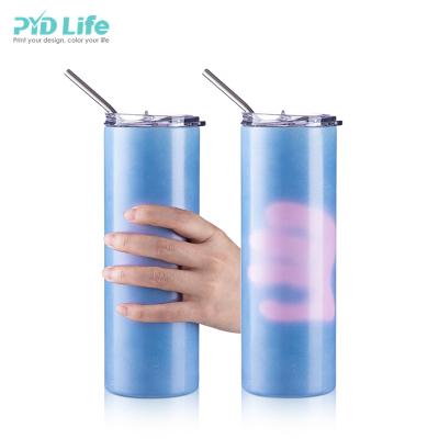 China Wholesale PYD Lifetime Tumblers Color Changing Stainless Steel With Straw And Lid Tumbler Cups Bulk for sale