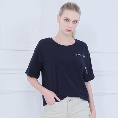 China Round Sleeve Short Shrug Black Cotton Shirt Anti-wrinkle Collar Short Sleeve T-Shirt for sale