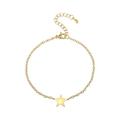 China FASHIONABLE New Arrival Tiny Cute Stainless Steel Star Charm Bracelet As Valentines Gift for sale