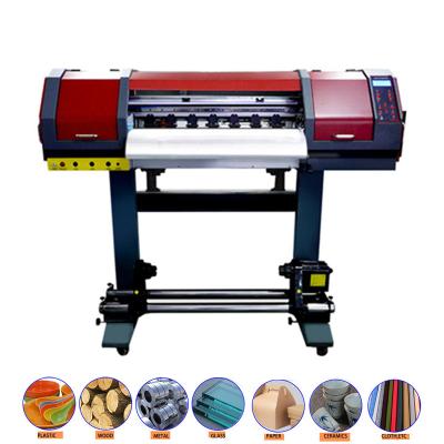 China Garment Shops new 24''  4 i3200 printhead with glue without lamination  UV DTF printer for label printing for sale