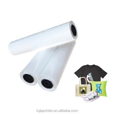 China Textiles Hot sale 60cm hot tear double side frosted DTF pet film for I3200 T-shirt DTF printing machine for sale