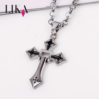 China Cross Pendant Necklace LIKA Necklace for Man or Women Design Silver Jewelry with Jesus Silver Alloy Plating Cross Pendant Necklace for sale