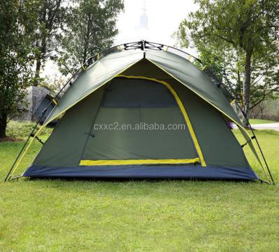 China Aluminum automatic umbrella outdoor tent, 3-4 person camping tent for sale