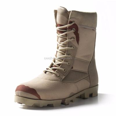 China Oxford Cloth Military Leather Boots With Steel Toe for sale