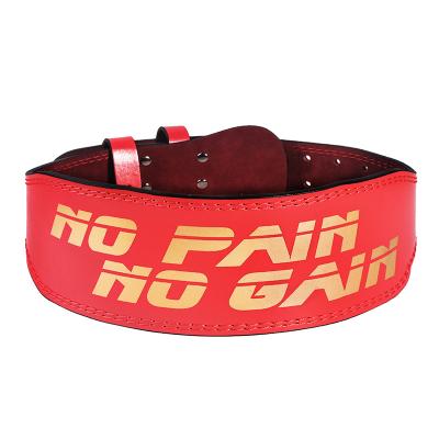 China Durable Gym Workout Powerlifting Leather Belt For Bodybuilding Deadlifts Squats Shaping Weightlifting Belt for sale