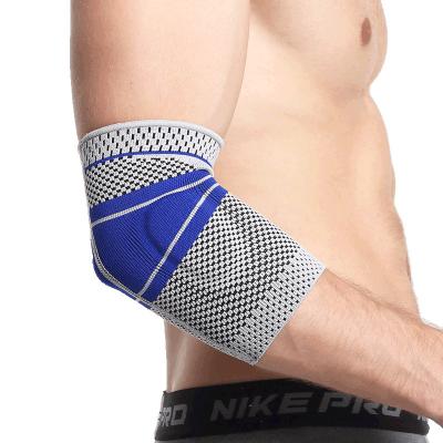 China Wholesale Elastic Tennis Outdoor Sports Protector Gym Elbow Sleeves Compression Silica Gel Protective Elbow Brace For Tendonitis for sale