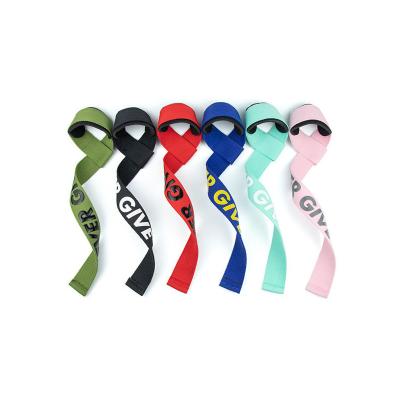 China Hot Selling Anti-Slip Neoprene Padded Cotton Lifting Straps For Weightlifting Strength Training Bodybuilding for sale