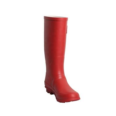 China China Fashion Trend Cheap Red Women's Fashion Rain Boots Ladies Soft Rubber Shoes Waterproof for sale