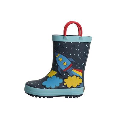 China Custom Astro Rain Shoes Boys Girls Fashion Trend Waterproof Boot Kids Waterproof Rubber Girls Shoes Rocket Kids Rain Boots for sale