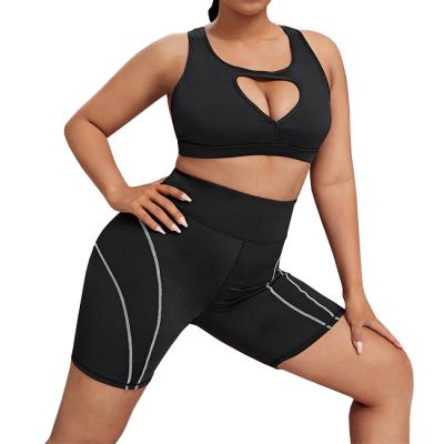 China 2021 Fitness Women Yoga Set 2-Piece Gym Yoga Set Breathable Sports Bra And Yoga Gaiters For Women Yoga Shorts Sets for sale