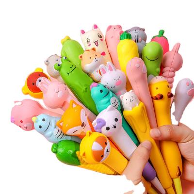 China He Pen Wholesale Slow Rebound Pinch Kawaii Cute Soft Cartoon Gel Decompression Sponge Promotion poprainbow pens gel pen for sale