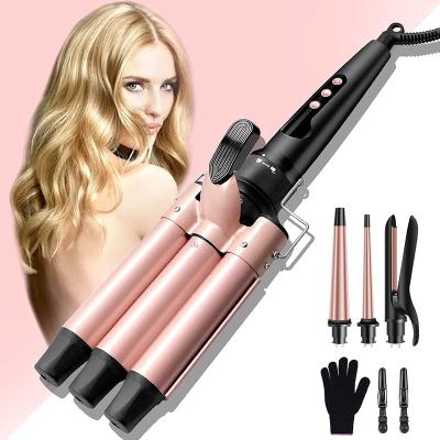 China 2022 Professional Safety Magic Wand Curling Set, Instant Heat Up Hair Curler With 4 Curling Iron for sale