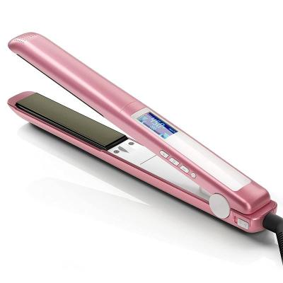 China Narrow Hair Straightener Professional Hair Straightener Titanium Flat Iron For Hair Makes Hair Shiny Dual Tension Flat Iron Heats Up Fast Dark Rose Gold for sale