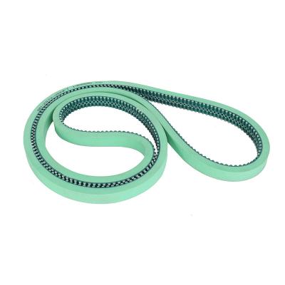 China High Flexibility HTD8M Green PU Steel Wire Belt White Conveyor Belt High Density Sponge Coating For Beer Bottle Checking Machine for sale